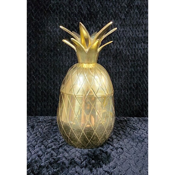 Pineapple Co. Brass Pineapple Tumbler – Made in India - Picture 2 of 9